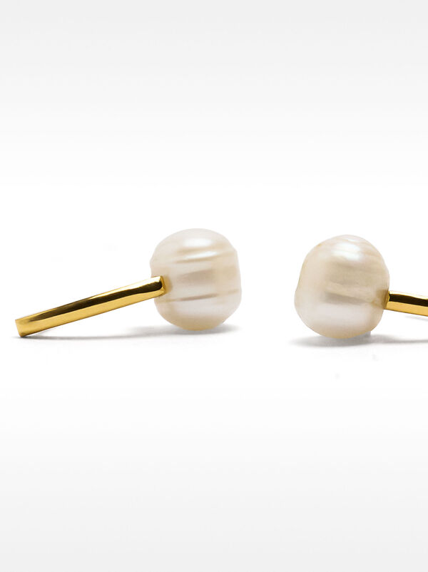 Freshwater pearl earrings - stainless steel