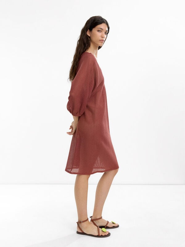 Short mesh dress 100% cotton