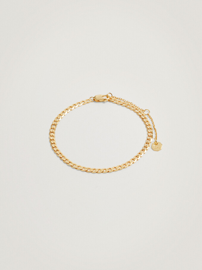 Golden 925 Silver Bracelet, Golden, hi-res