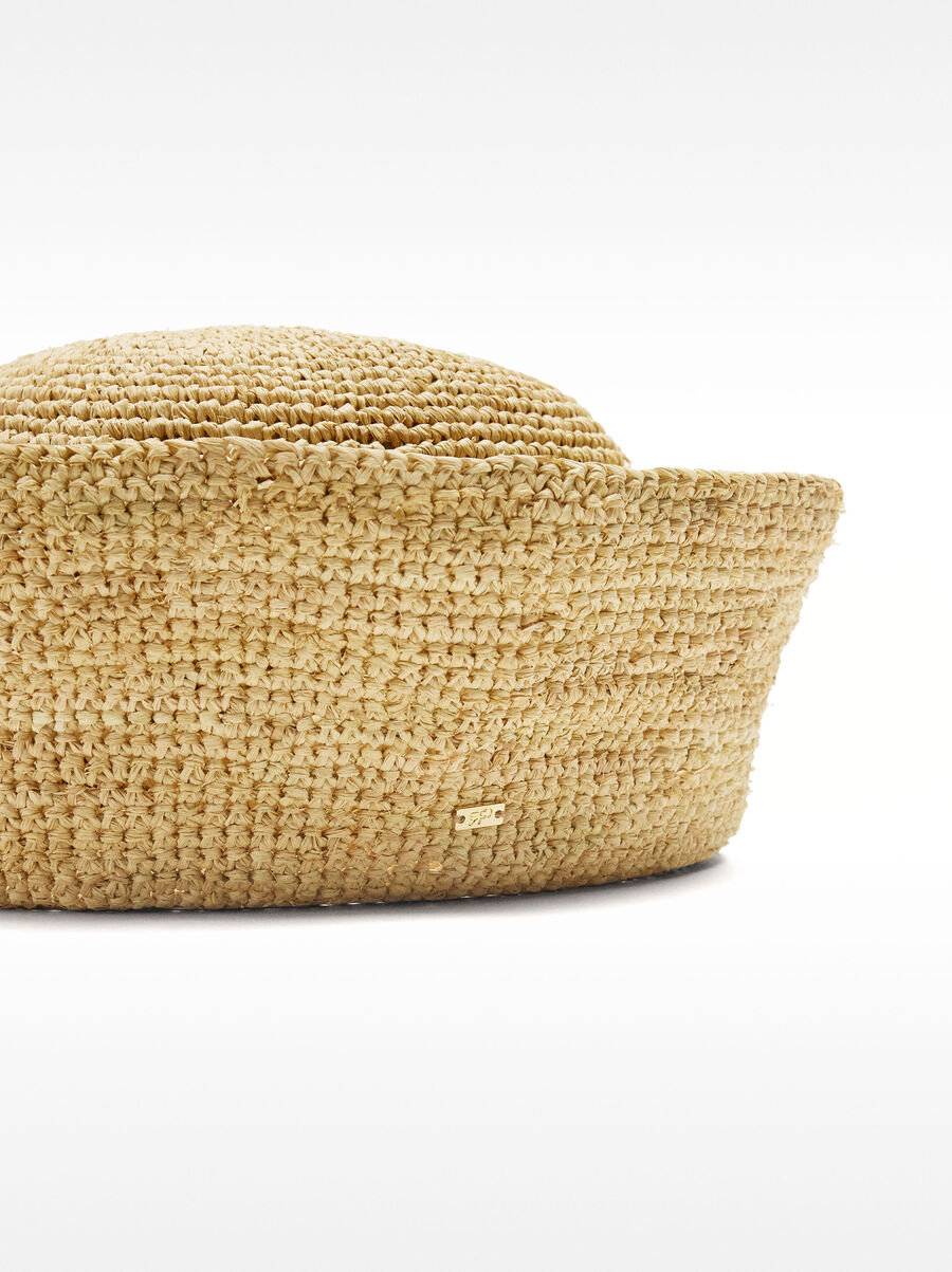 Straw-effect hat