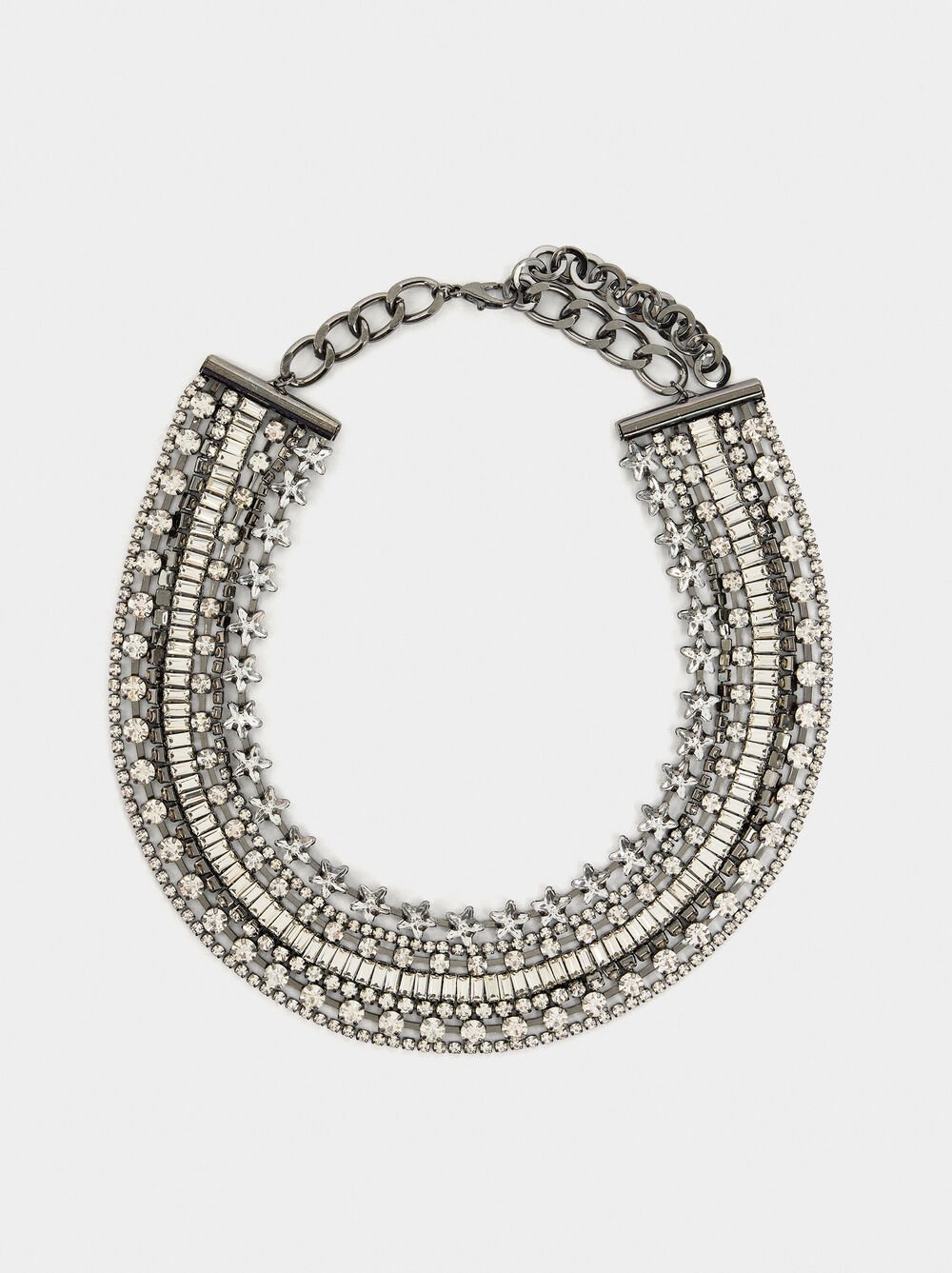 Maxi necklace with crystals