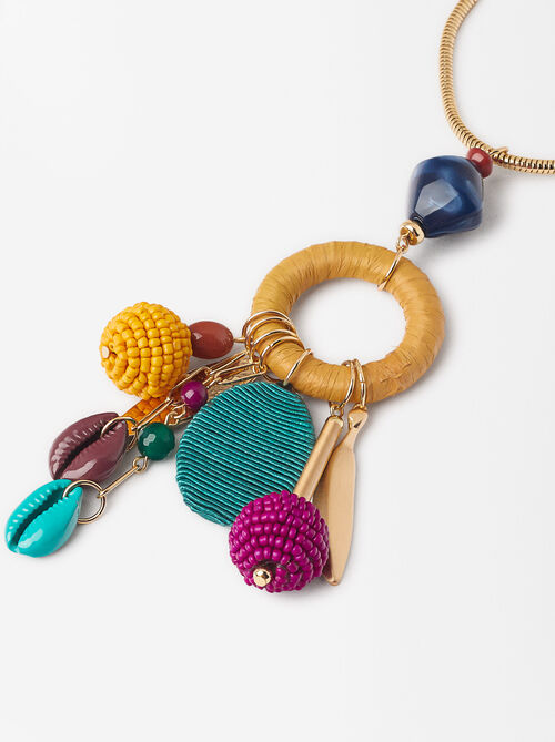 Necklace With Multicoloured Pendant