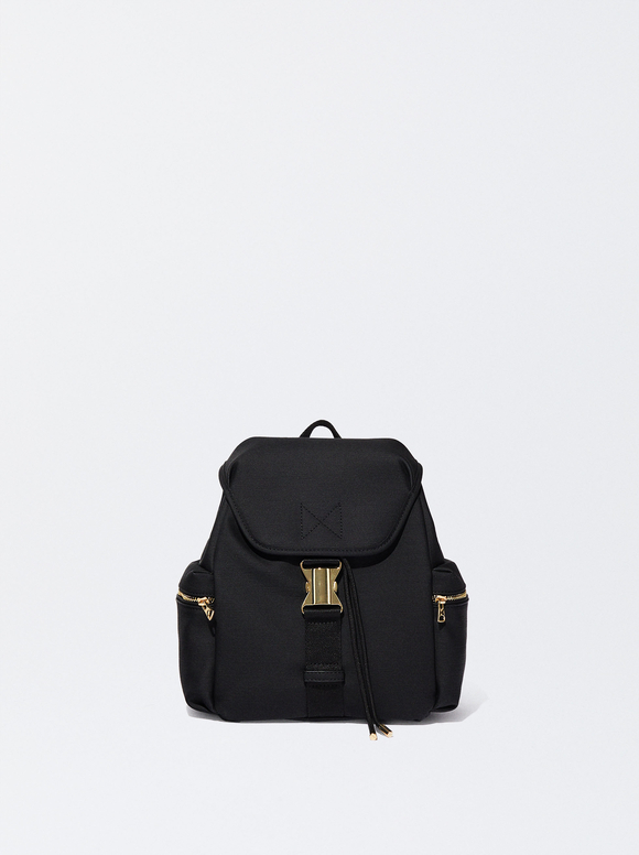 Backpack With Outside Pockets Black Parfois