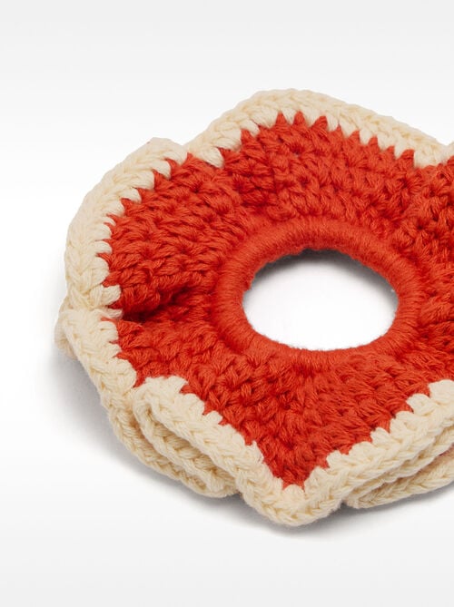 Chouchou élastique en crochet