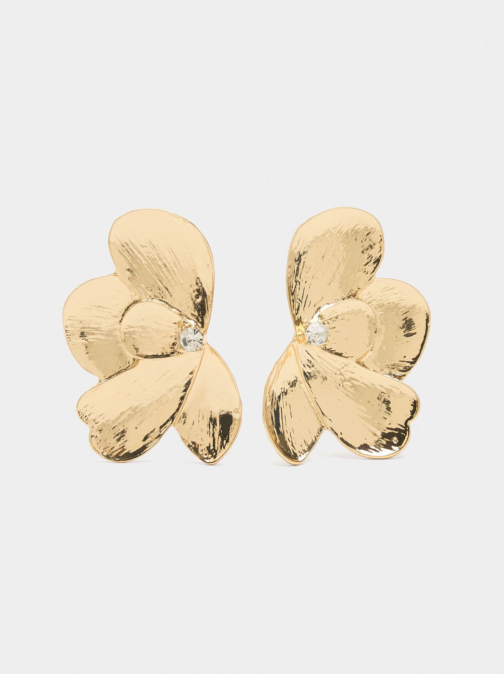 Boucles d'oreilles maxi en fleur rayée