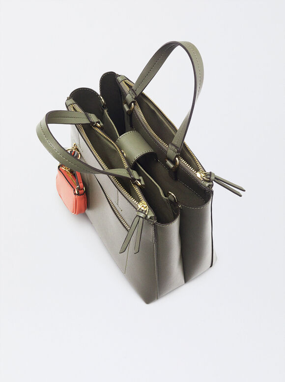 Personalized Everyday Tote Bag, Khaki, hi-res