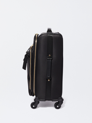 Printed Cabin Trolley With Pendant, Black, hi-res