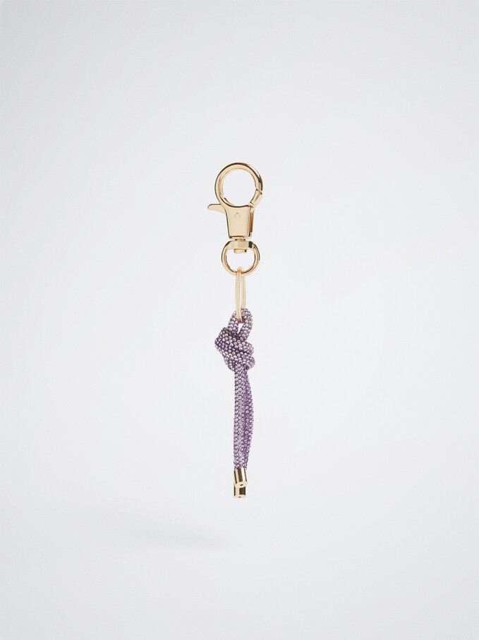 Porte-Clés Avec Strass, Violet, hi-res