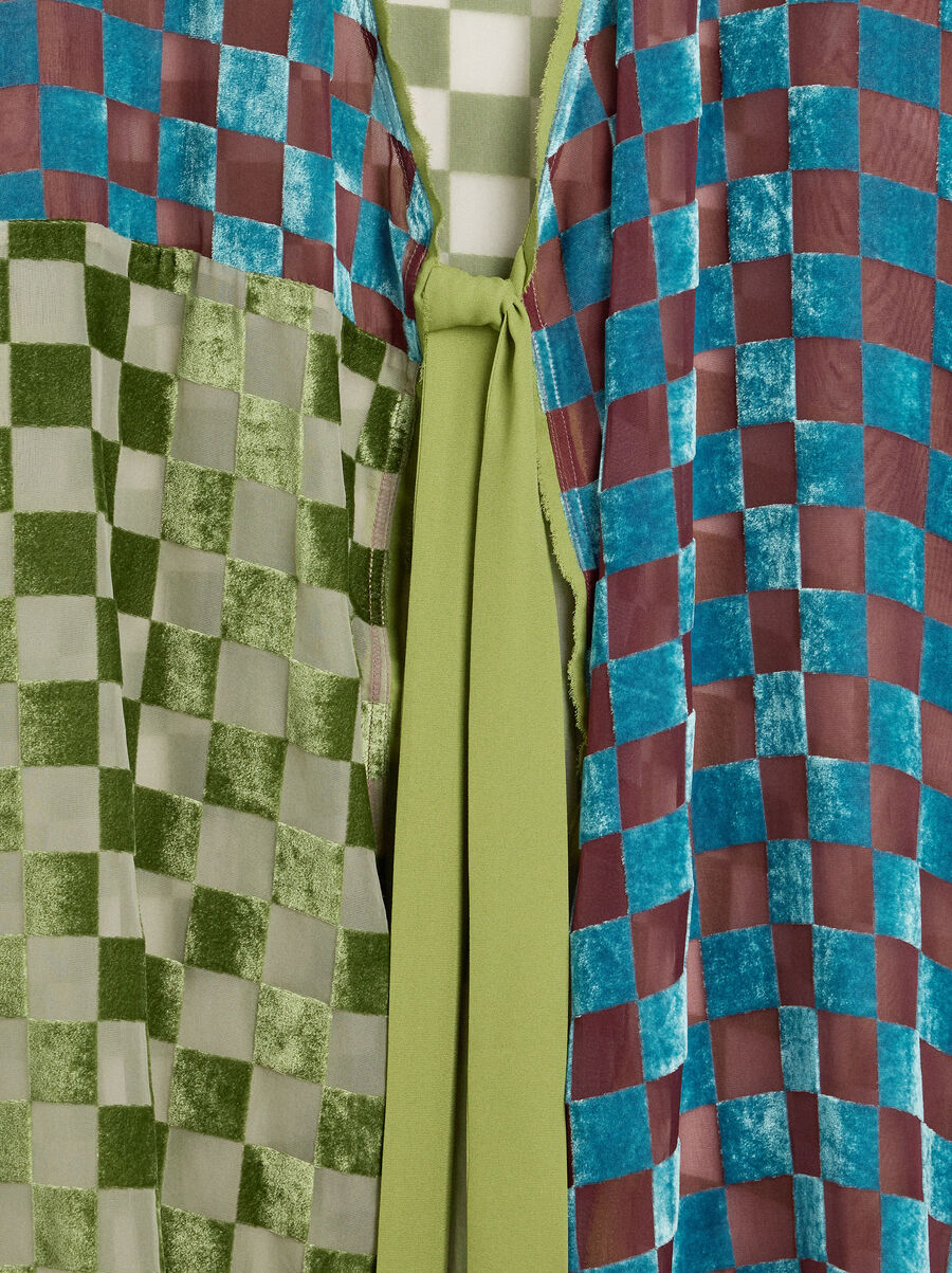 Velvet square kimono