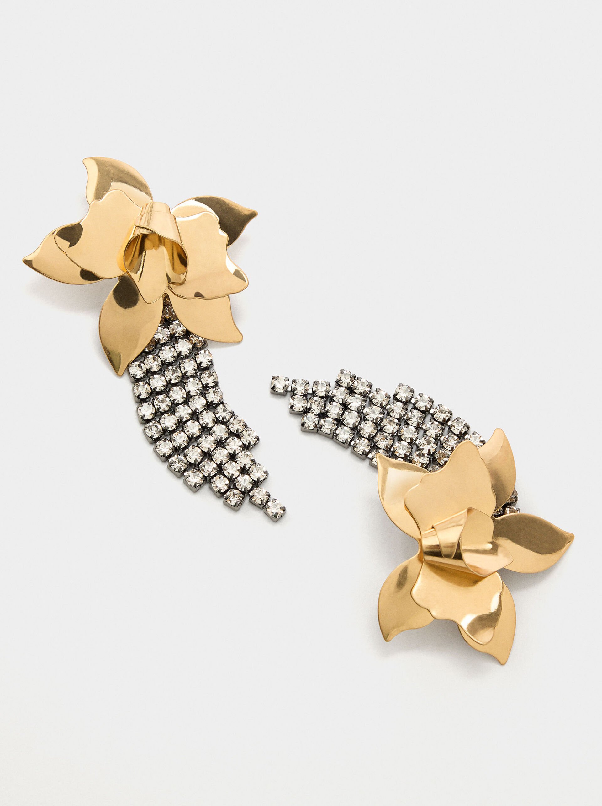 Maxi flower earrings with crystals image number 2.0