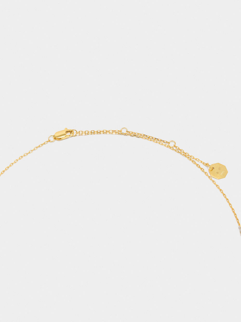 Segmented necklace with bars and zirconias - 925 sterling silver