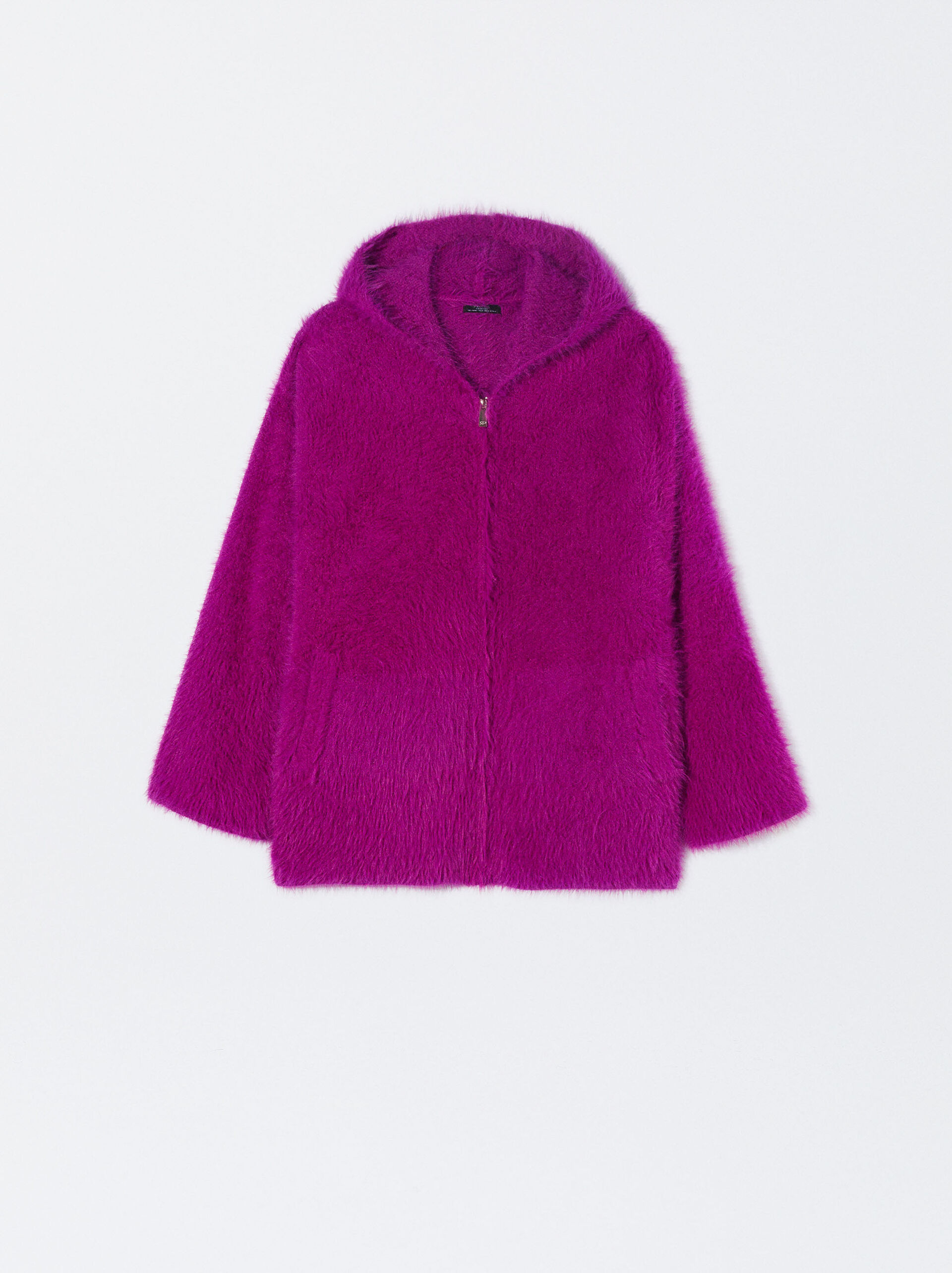 Fur Effect Knitted Cardigan image number 0.0