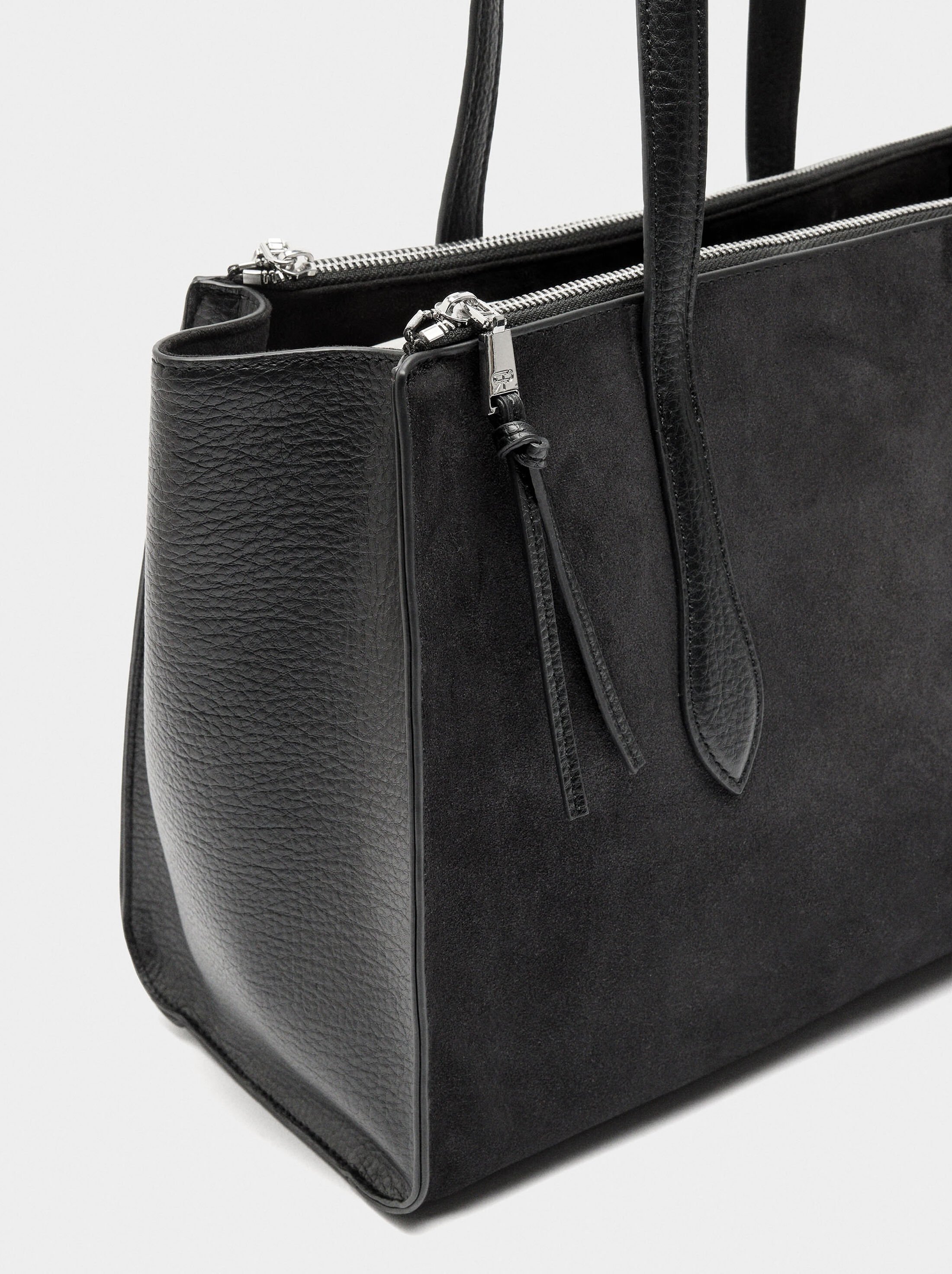 Bag for 13" laptop with leather image number 2.0