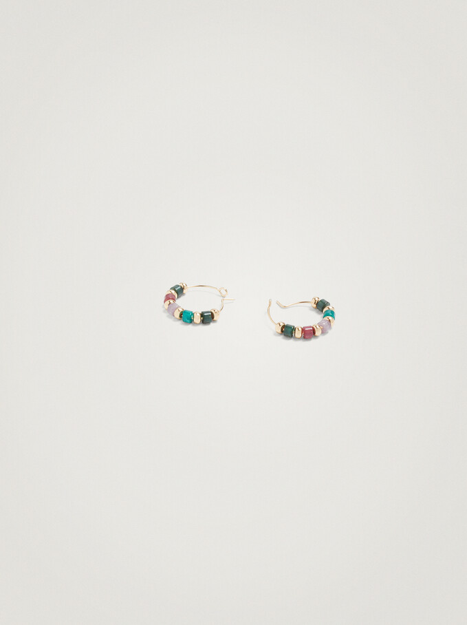 Resin Hoop Earrings, Multicolor, hi-res
