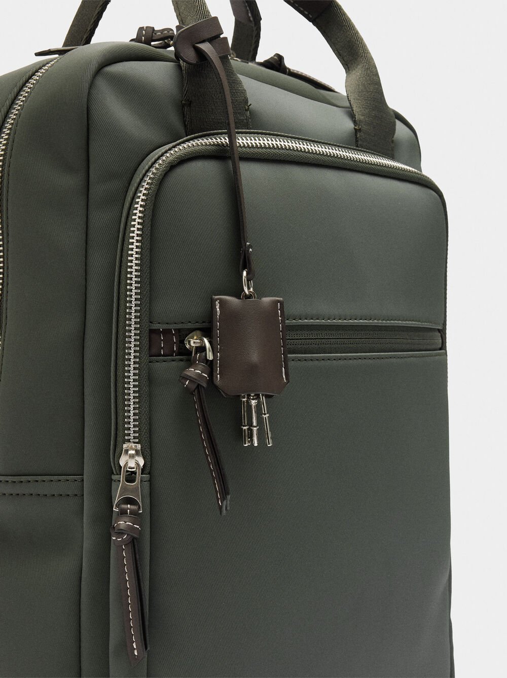 Nylon-effect laptop backpack 15"