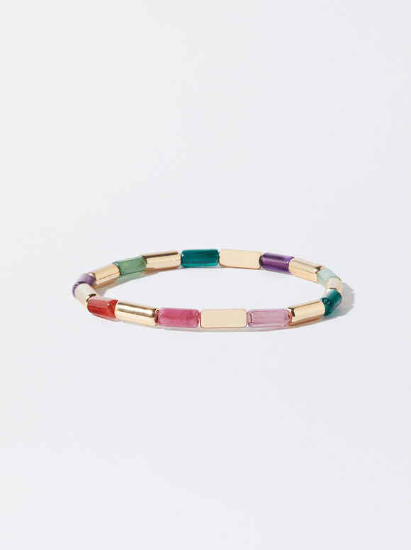 Multicoloured Adjustable Bracelet, Multicolor, hi-res
