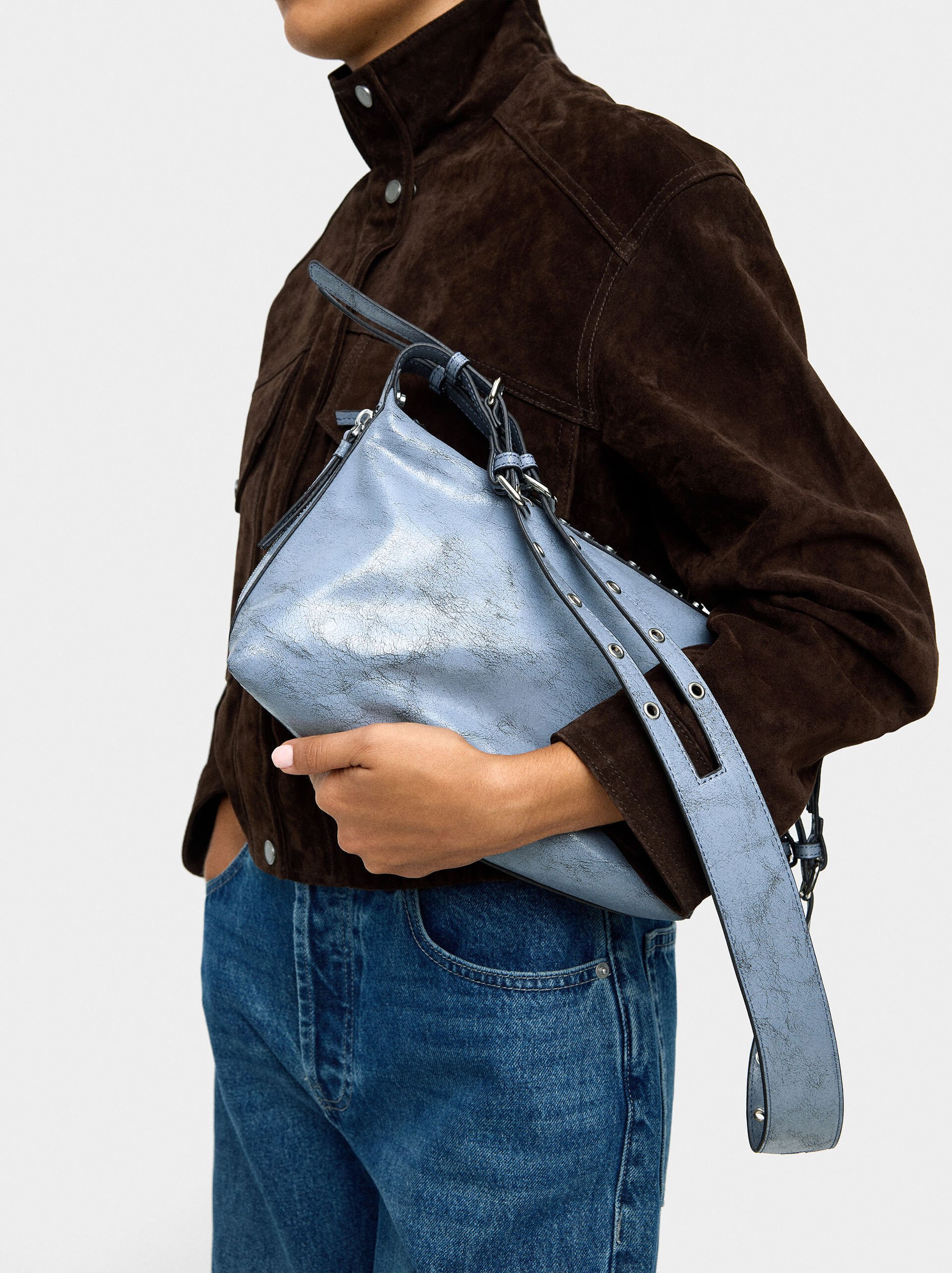 Shoulder bag with studs image number 1.0