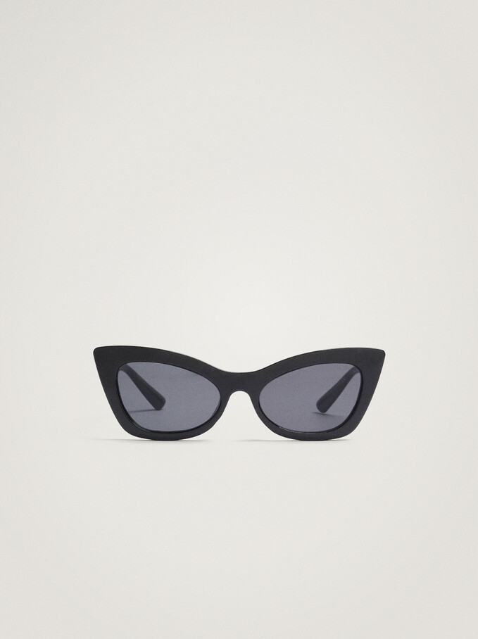 Okulary Przeciwsloneczne Cat Eye, Czarny, hi-res