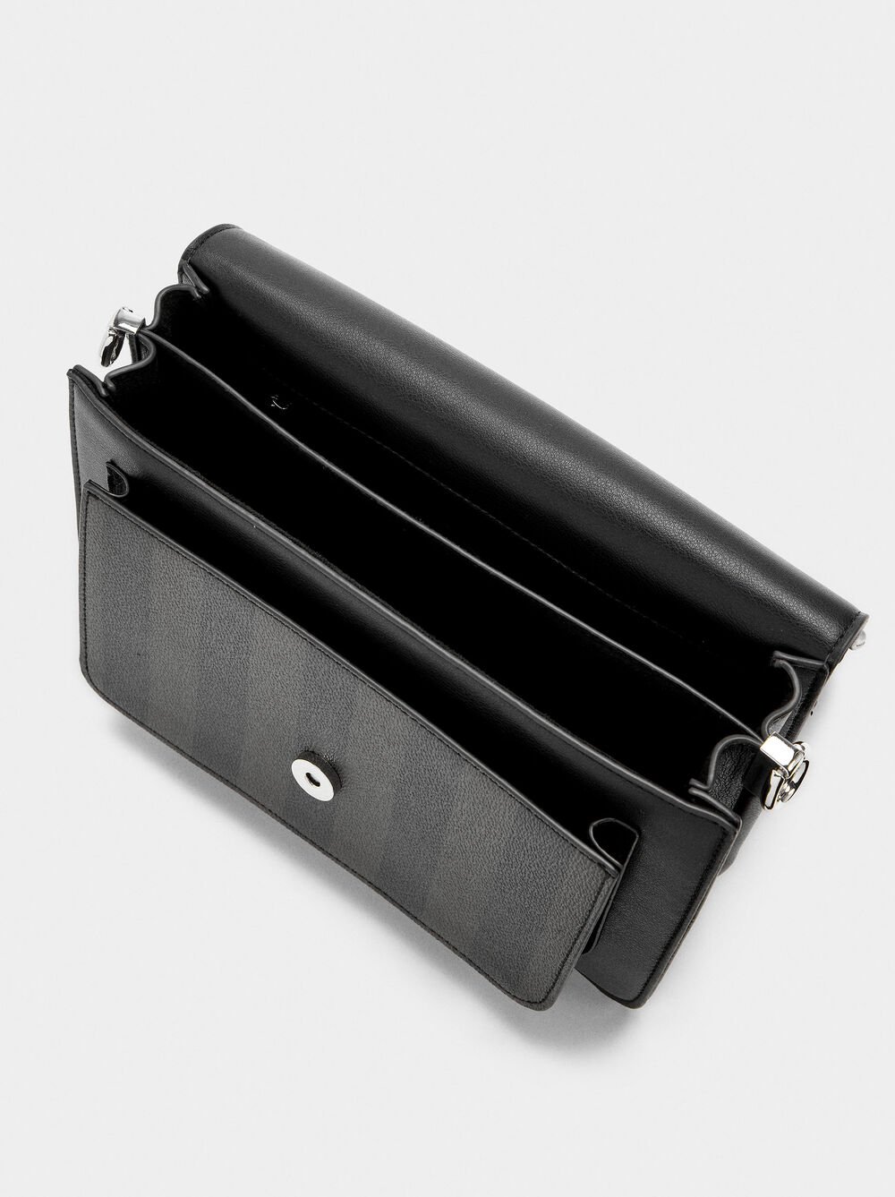 Crossbody bag with flap