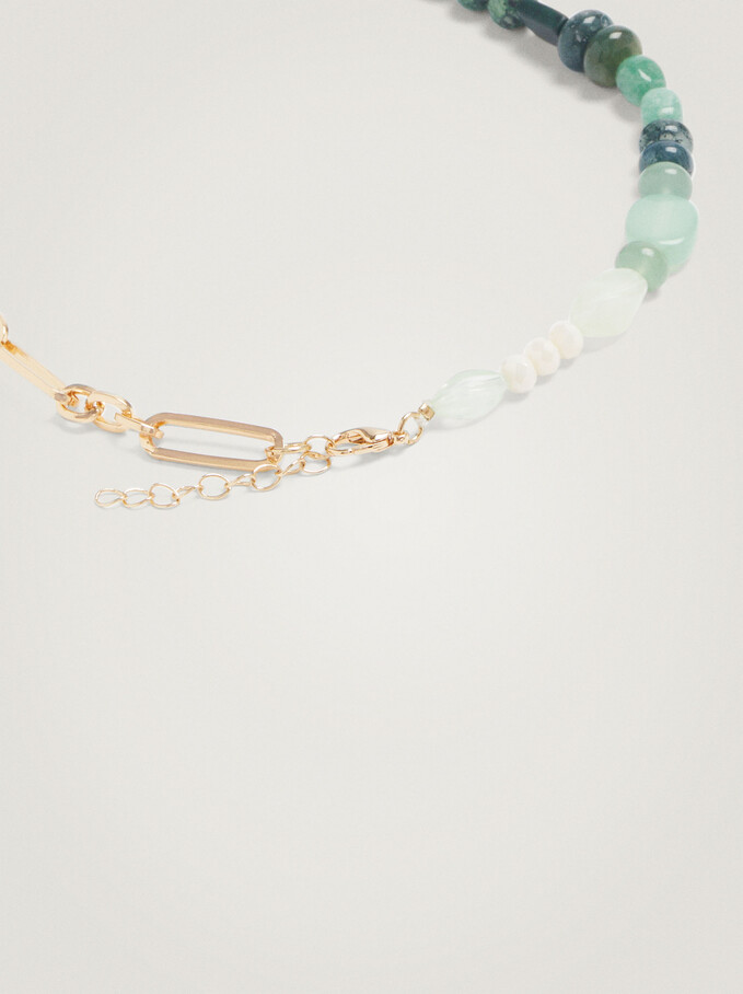 Necklace With Semiprecious Stone, Multicolor, hi-res