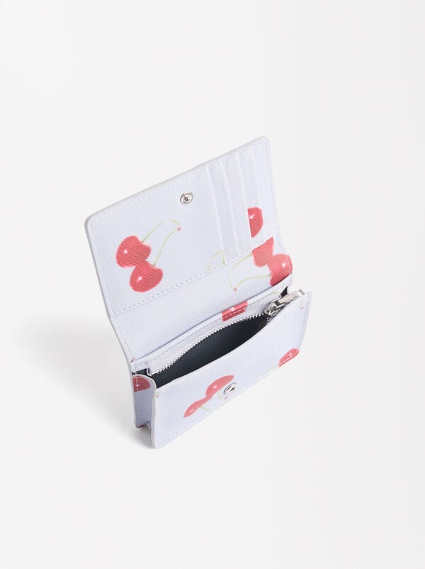 Cherry print cardholder