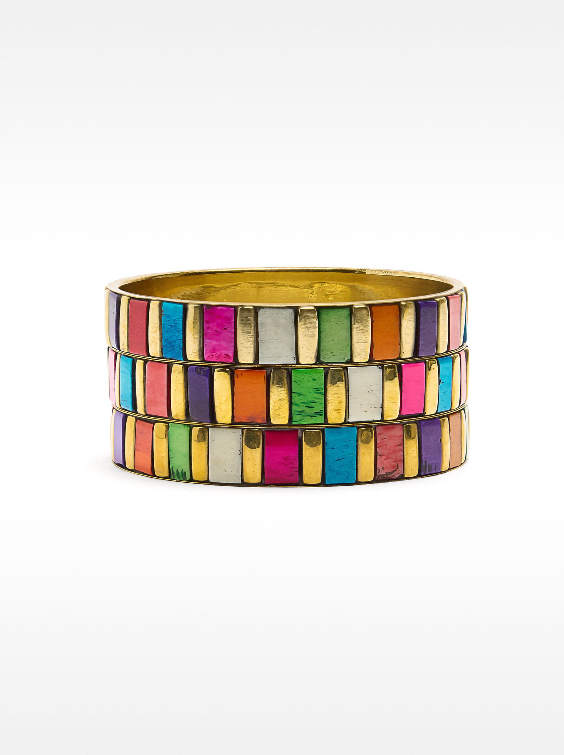 Multicolour set of rigid bracelets image number 0.0