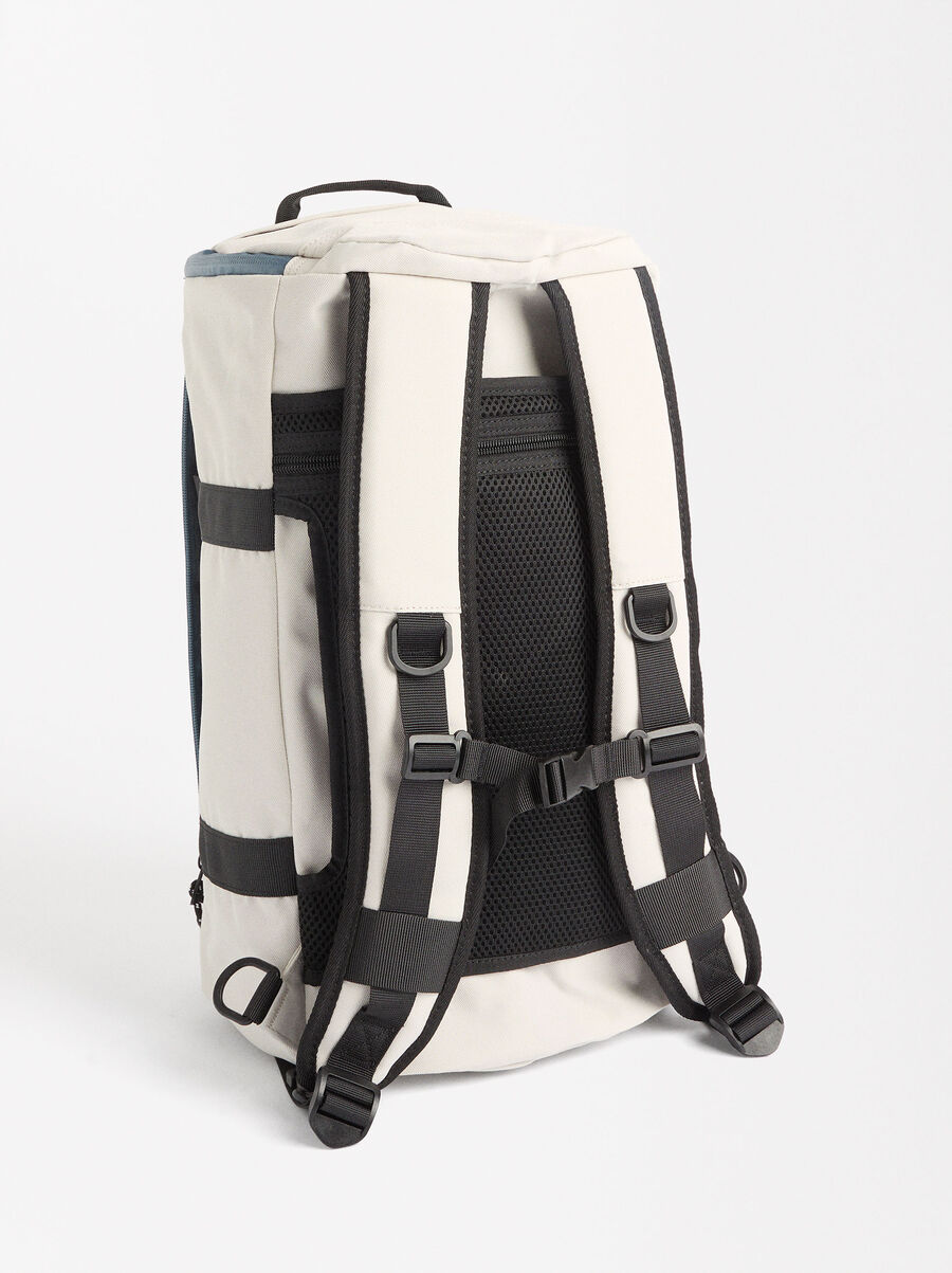 Zylindrischer Nylon-Rucksack L
