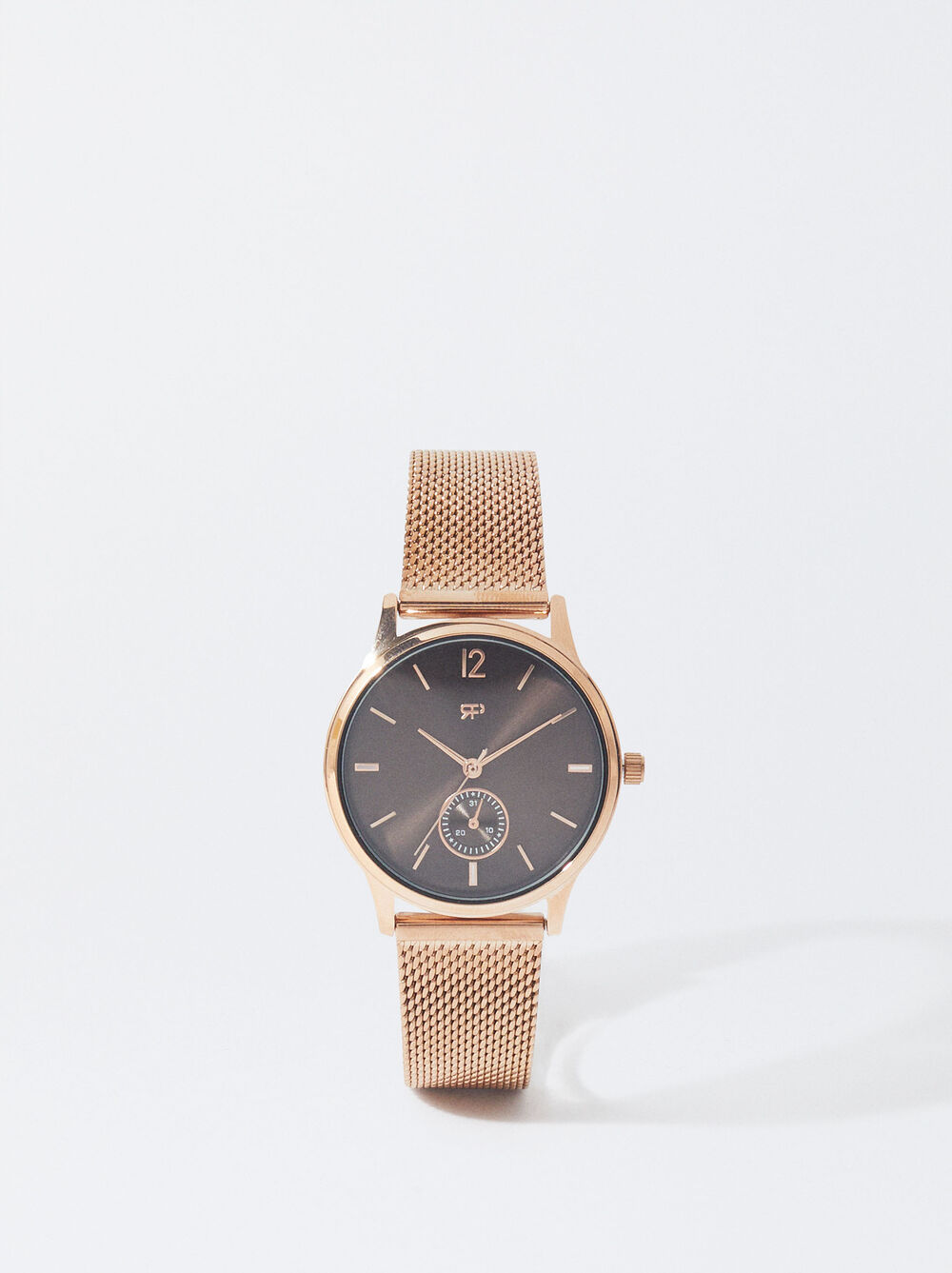 Watch With Stainless Steel Metallic Mesh Strap