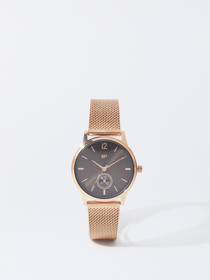 Reloj Acero Personalizable, Oro Rosa, hi-res
