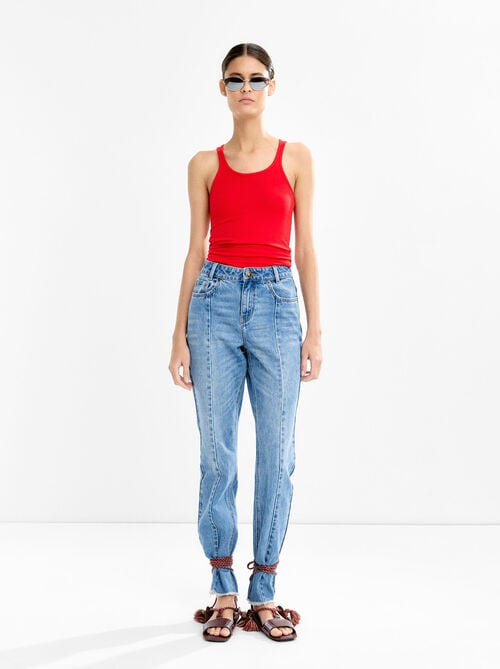 Pantalón denim efecto lavado
