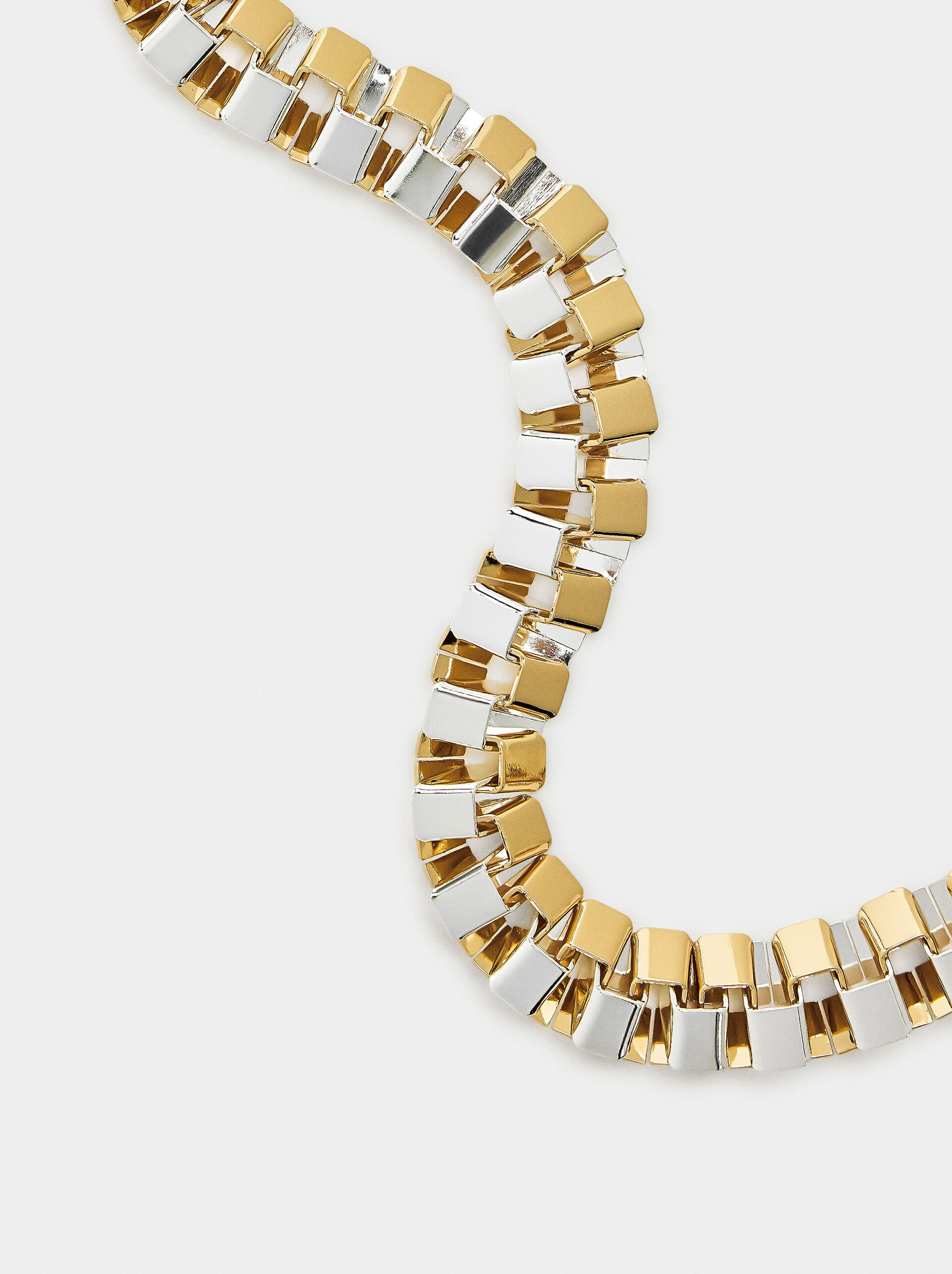 Double bicolor necklace with rectangles image number 2.0