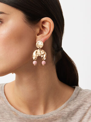 Golden Earrings With Texture image number 1.0