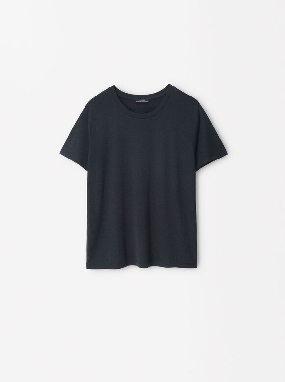 T-Shirt In Modal, Grau, hi-res