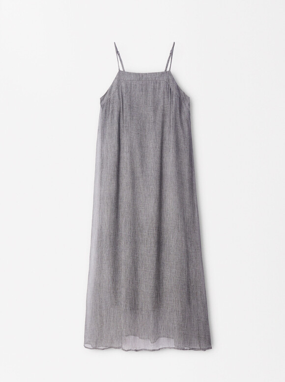 Light Strappy Dress, Grey, hi-res
