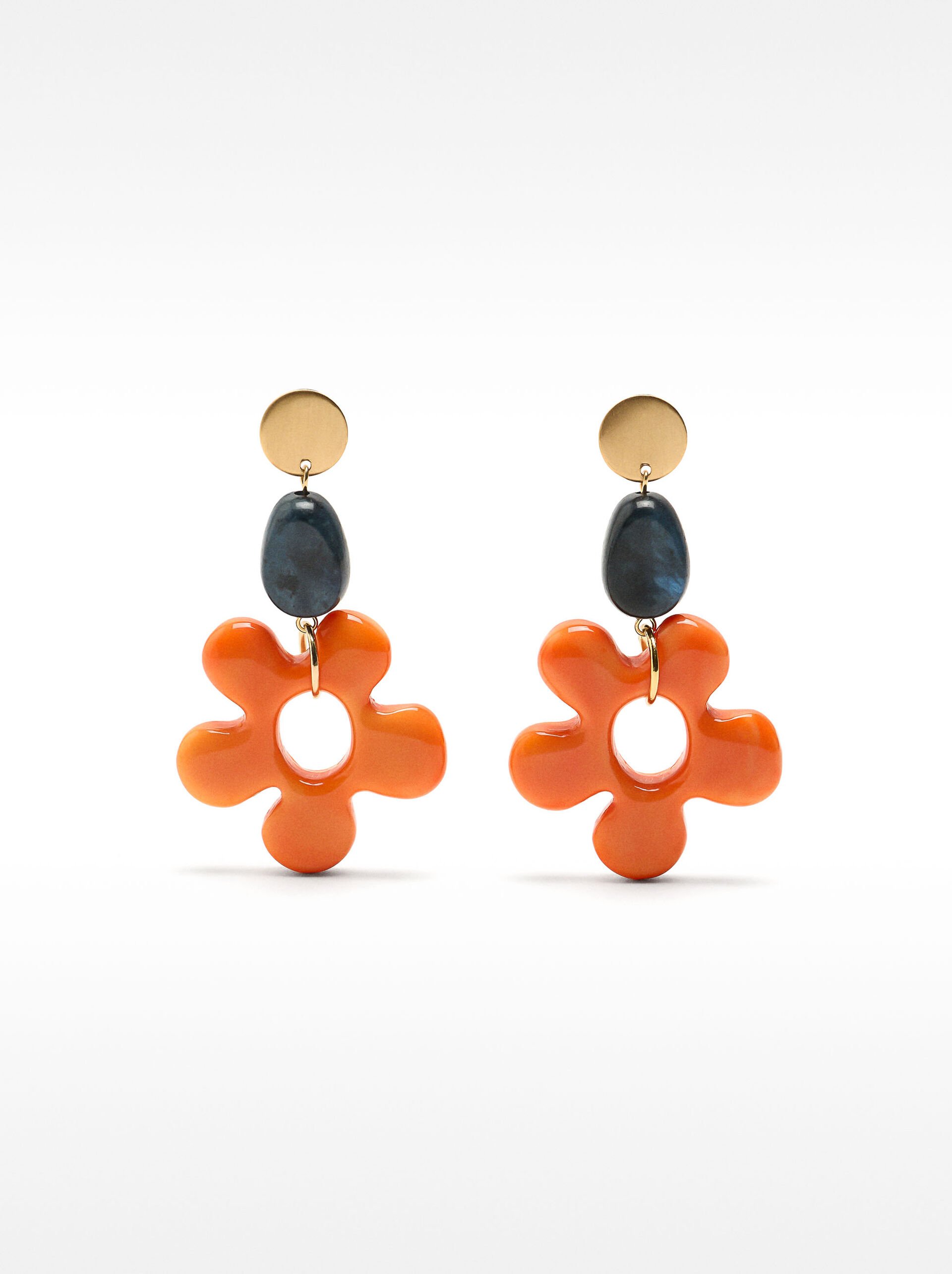 Pendientes largos flor image number 0.0