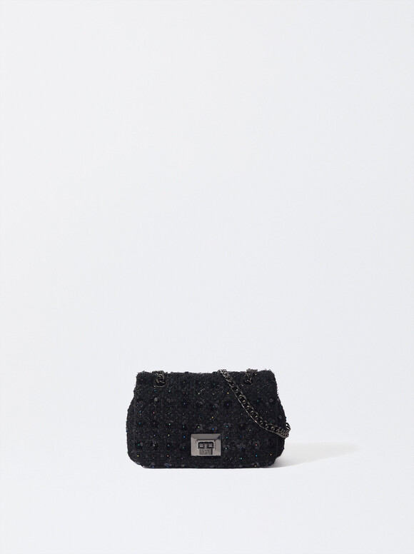 tweed chanel purse black
