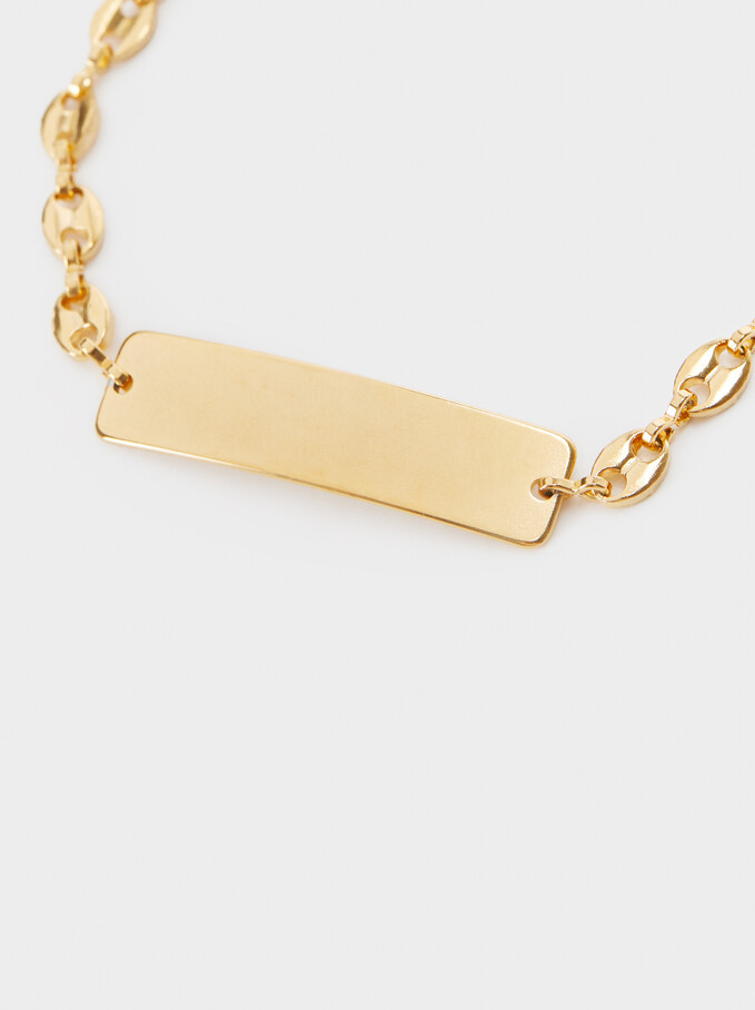 Stainless Steel Gold Bracelet, Golden, hi-res