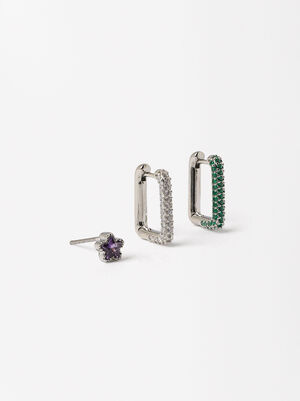 Set Of Earrings With Cubic Zirconia image number 0.0