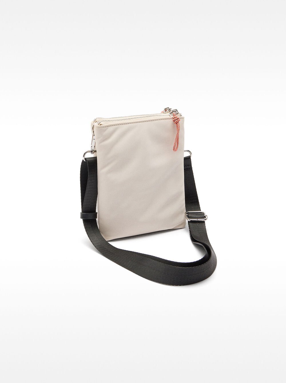 Double crossbody nylon bag