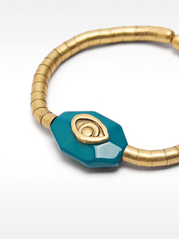 Elastic bracelet with resin detail