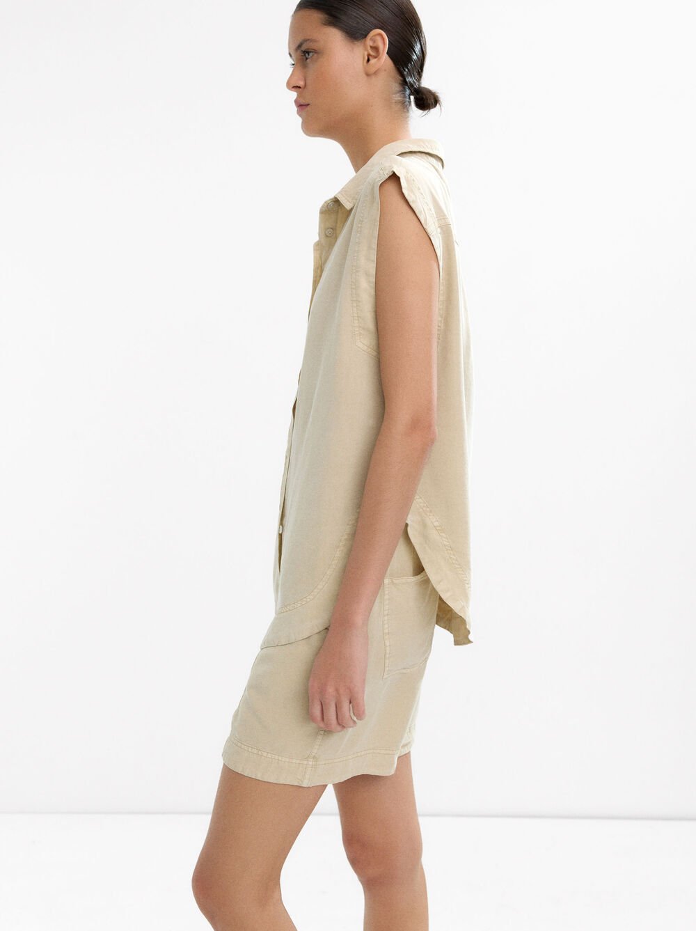 Camisa sense mànigues 100% lyocell