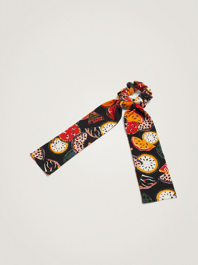 Scrunchie With A Bow, Multicolor, hi-res