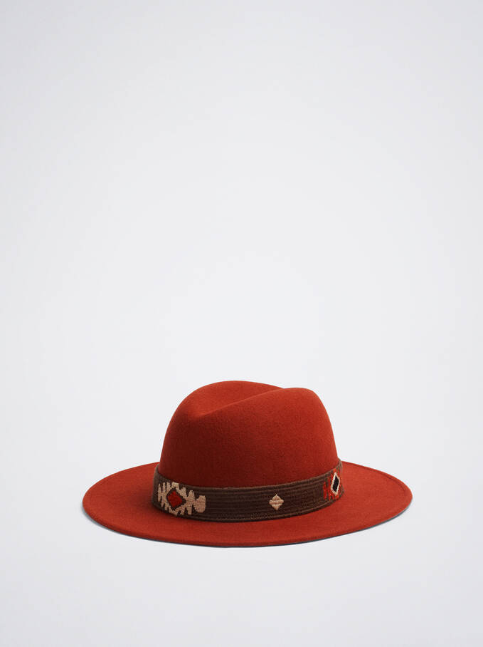 Sombrero De Lana, Naranja, hi-res