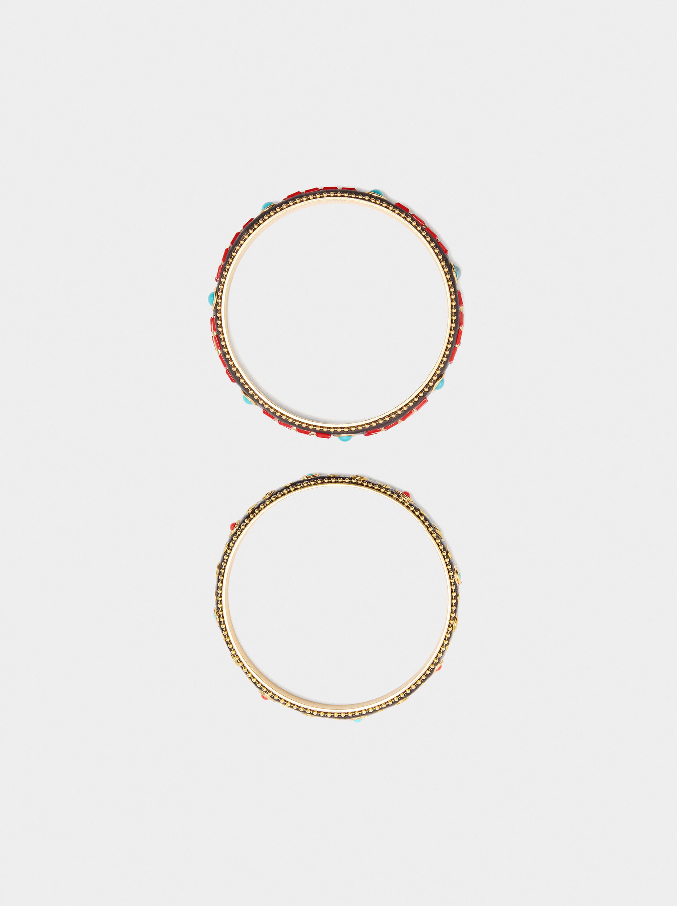 Set de polseres rígides amb detalls de color image number 2.0