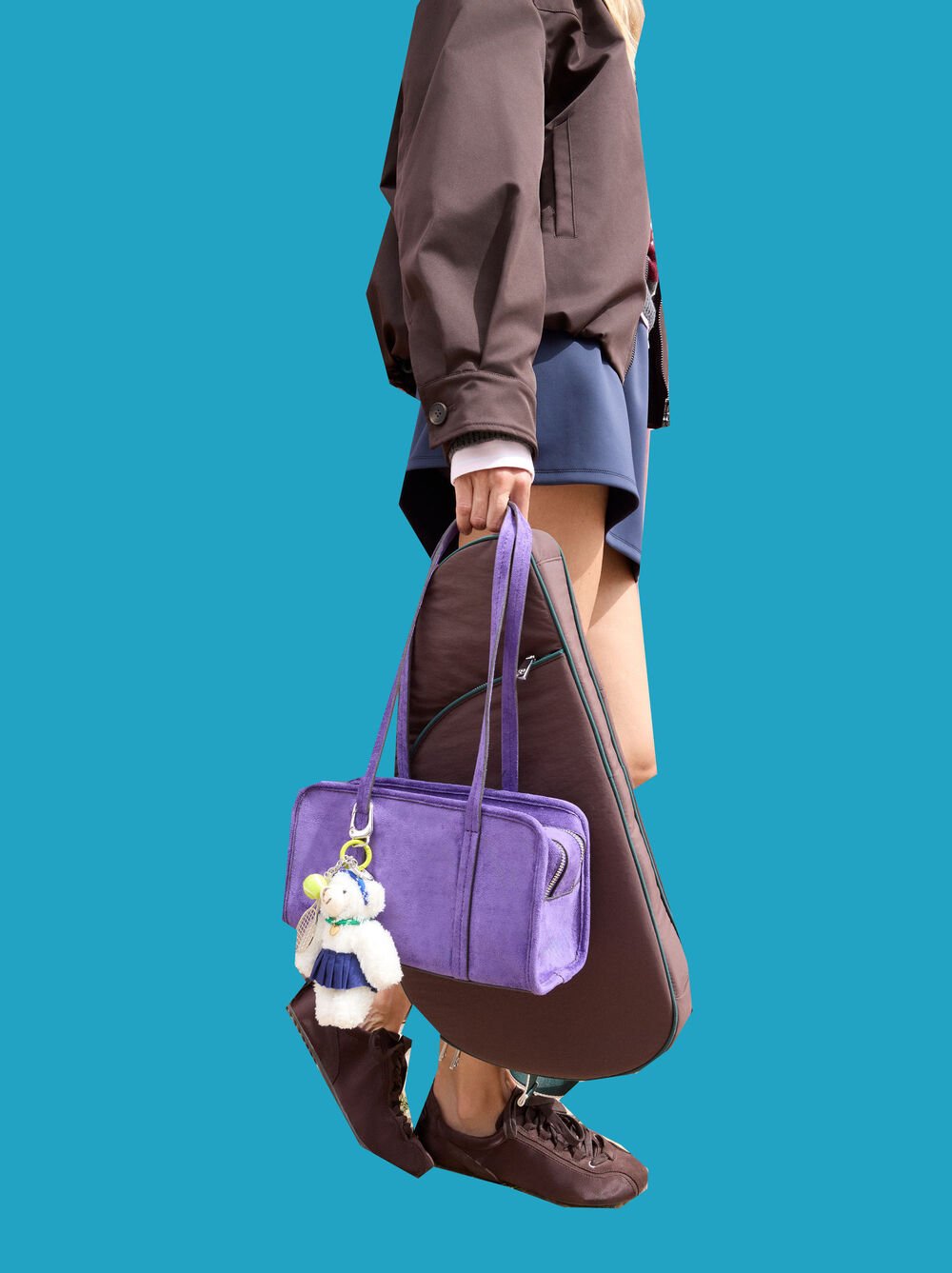Bowling bag with leather-effect