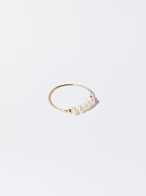 Ring With Freshwater Pearl image number 2.0