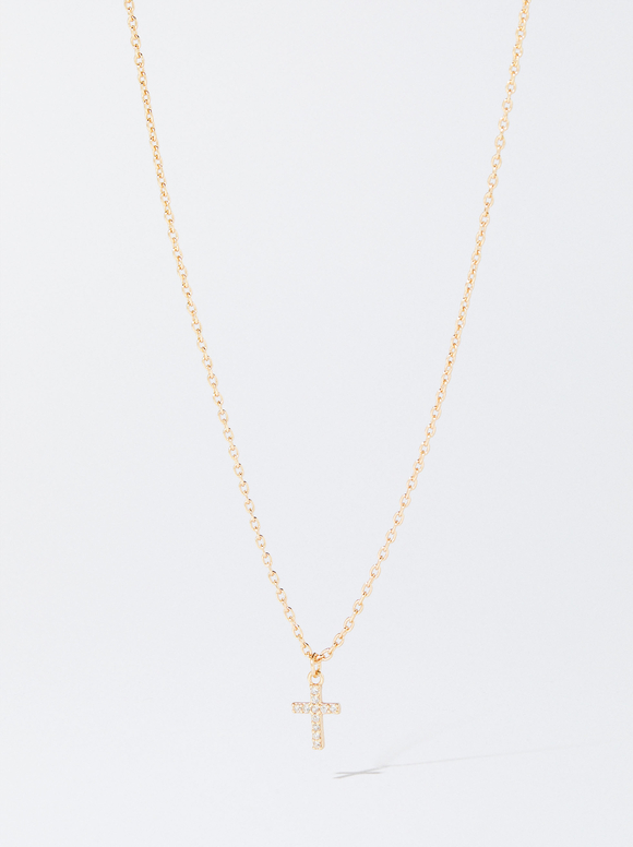 925 Silver Necklace With Zirconias, , hi-res