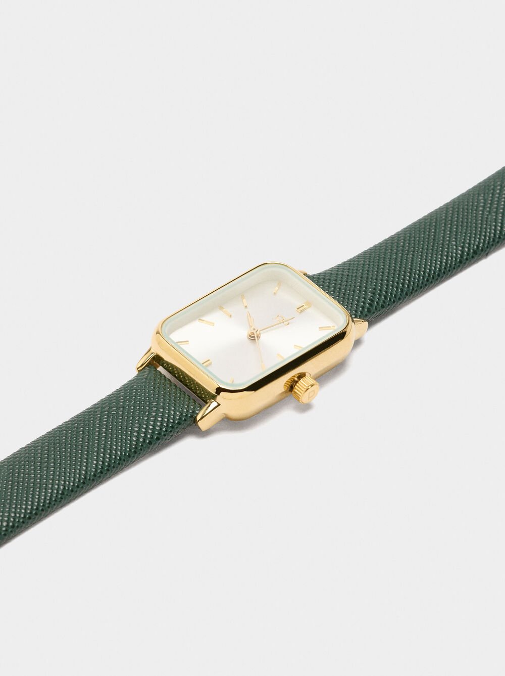 Rectangular watch bracelet with texture