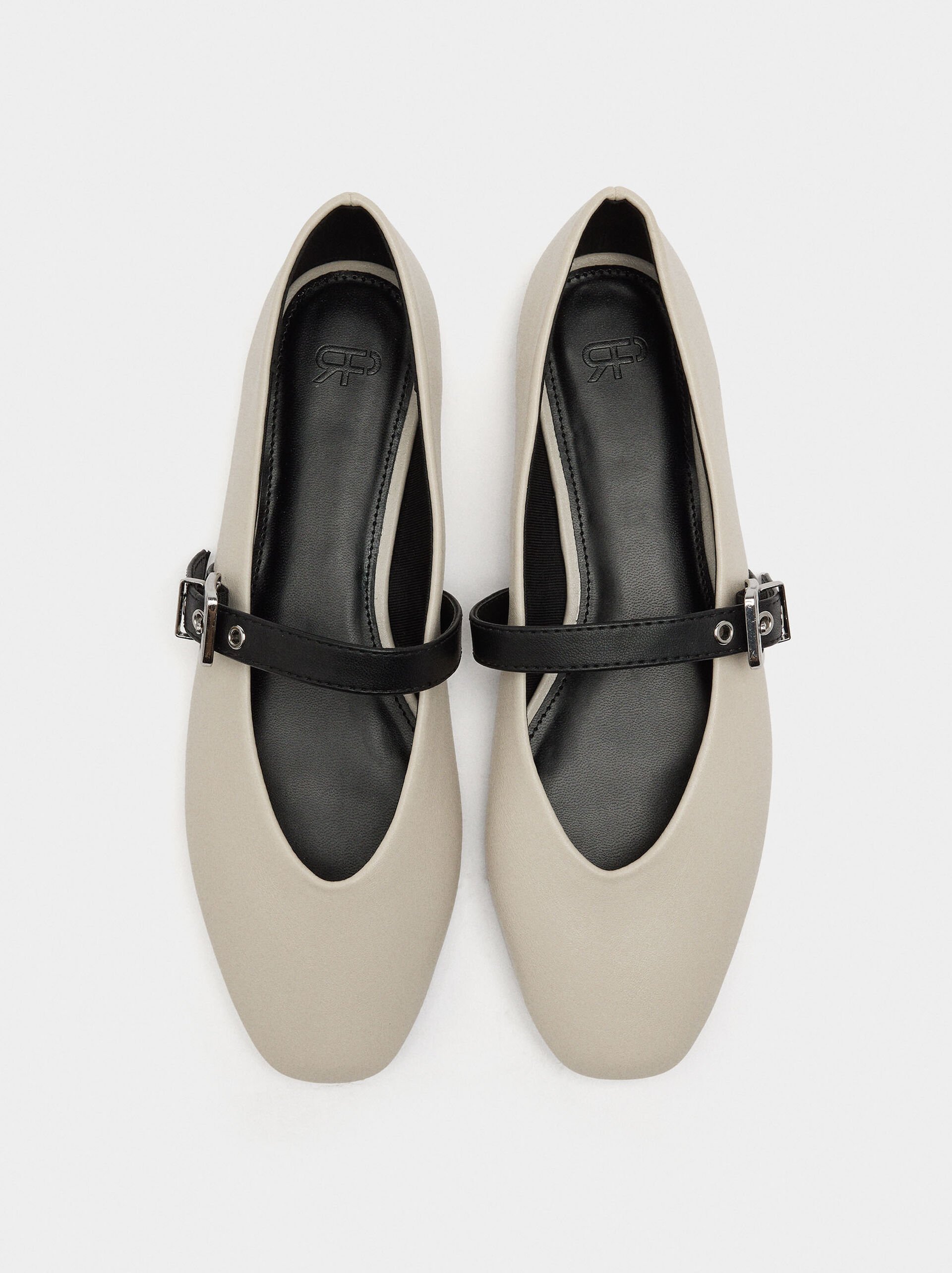 Ballerine bicolore con cinturino image number 0.0
