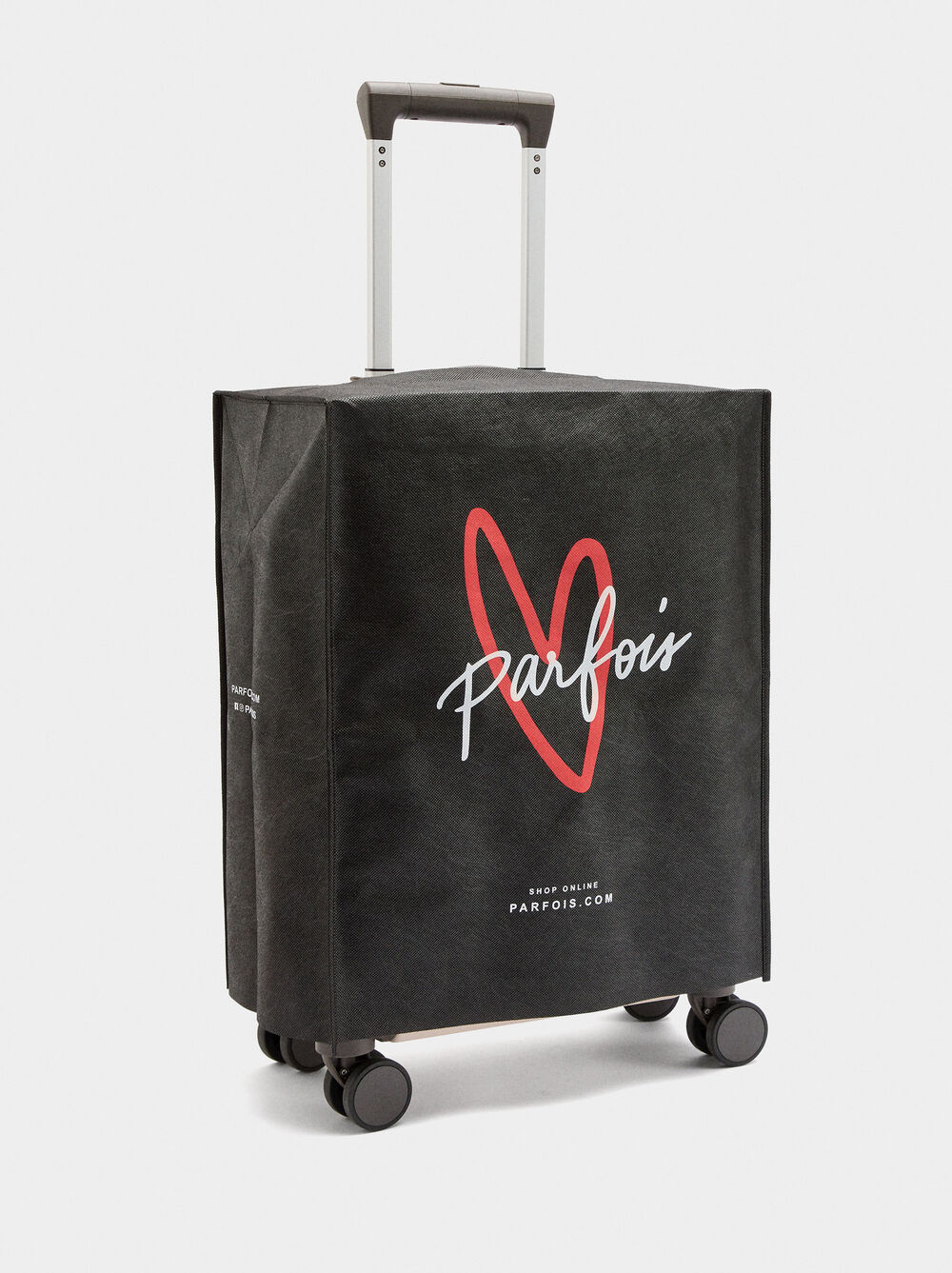 Maleta de viaje con rayas